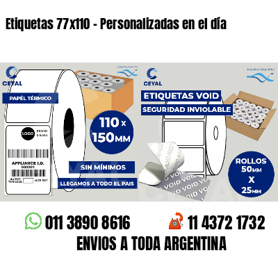 Etiquetas 77x110 - Personalizadas en el día