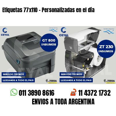 Etiquetas 77x110 - Personalizadas en el día