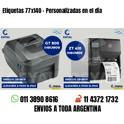 Etiquetas 77x140 - Personalizadas en el día