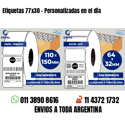 Etiquetas 77x30 - Personalizadas en el día