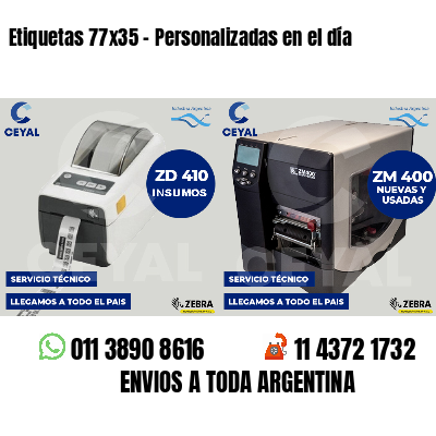 Etiquetas 77x35 - Personalizadas en el día
