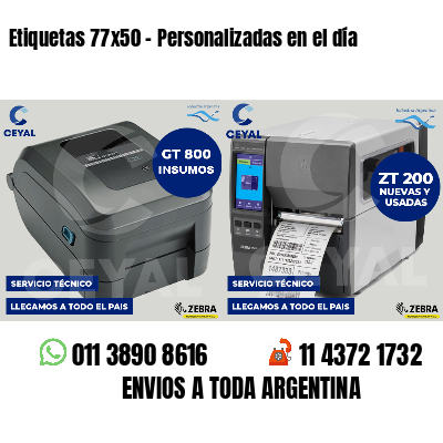 Etiquetas 77x50 - Personalizadas en el día
