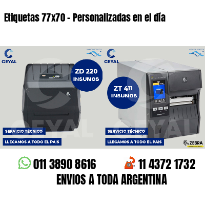 Etiquetas 77x70 - Personalizadas en el día