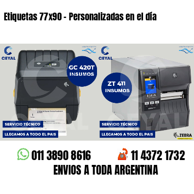 Etiquetas 77x90 - Personalizadas en el día