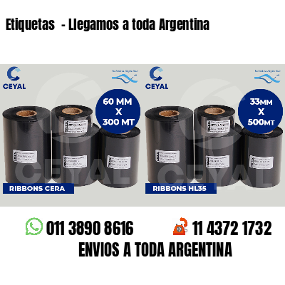 Etiquetas  - Llegamos a toda Argentina