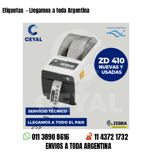 Etiquetas  – Llegamos a toda Argentina