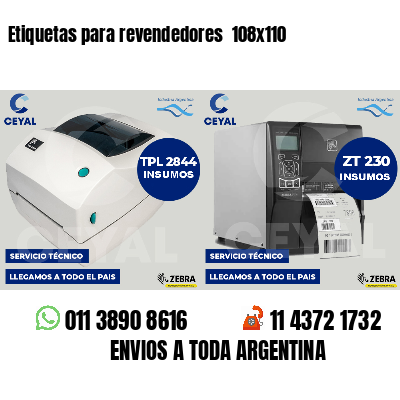 Etiquetas para revendedores  108x110