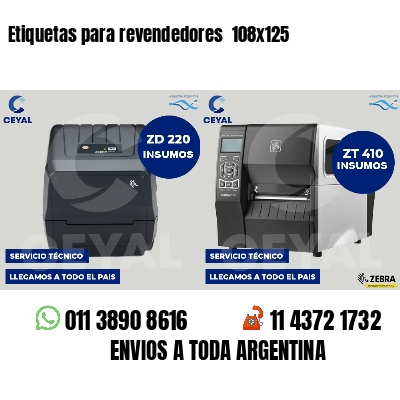 Etiquetas para revendedores  108x125