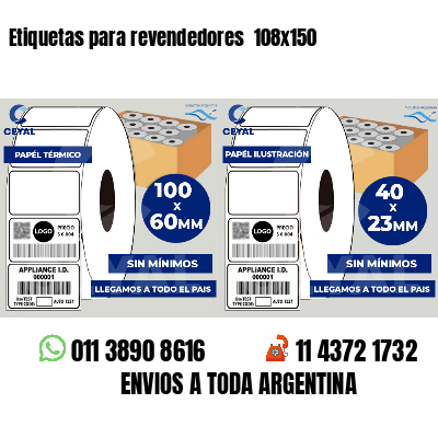 Etiquetas para revendedores  108x150