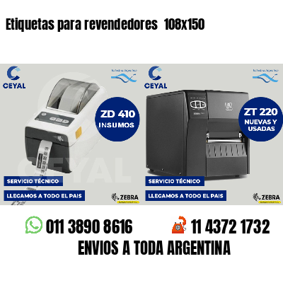 Etiquetas para revendedores  108x150