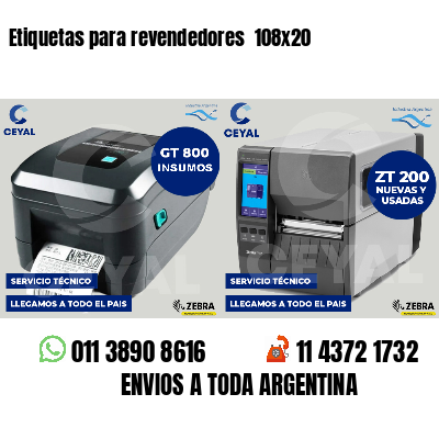 Etiquetas para revendedores 108x20