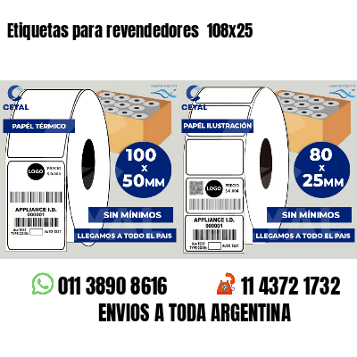 Etiquetas para revendedores 108x25