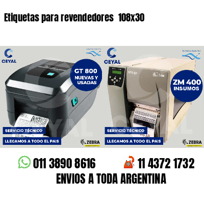 Etiquetas para revendedores  108x30