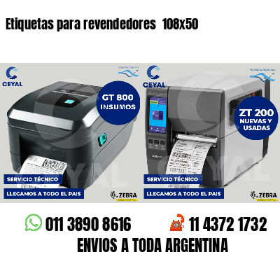 Etiquetas para revendedores  108x50