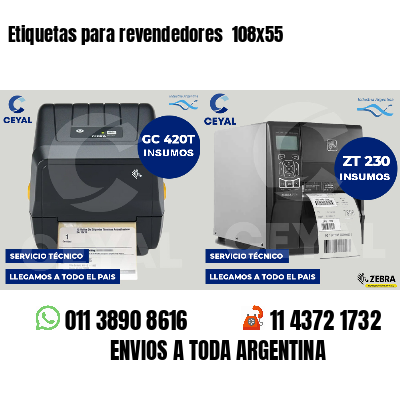 Etiquetas para revendedores  108x55
