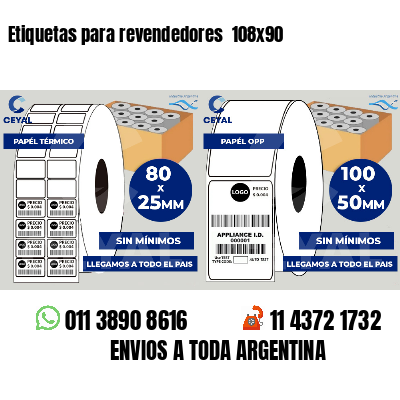Etiquetas para revendedores  108x90