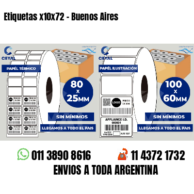 Etiquetas x10x72 - Buenos Aires