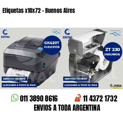 Etiquetas x10x72 - Buenos Aires