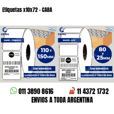 Etiquetas x10x72 - CABA