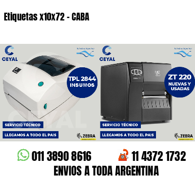 Etiquetas x10x72 - CABA