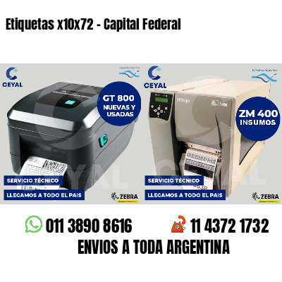 Etiquetas x10x72 - Capital Federal