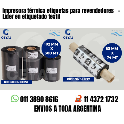 Impresora térmica etiquetas para revendedores   - Líder en etiquetado textil