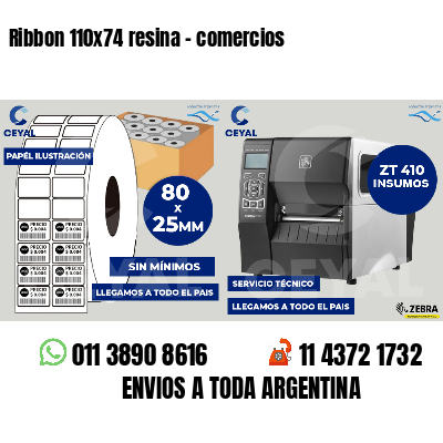 Ribbon 110x74 resina - comercios