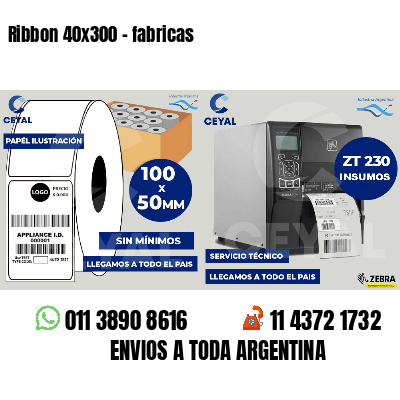 Ribbon 40x300 - fabricas