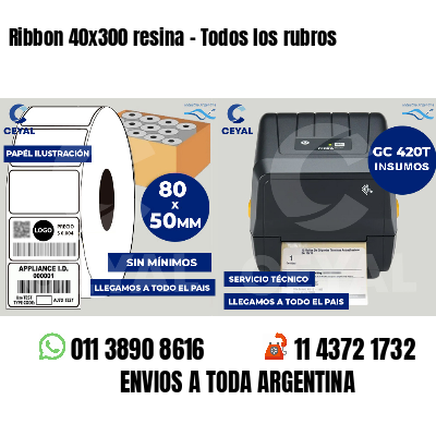 Ribbon 40x300 resina - Todos los rubros