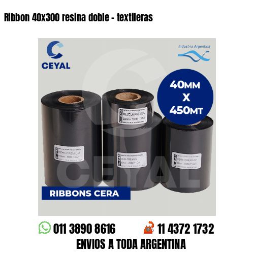 Ribbon 40×300 resina doble – textileras