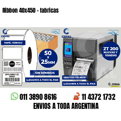 Ribbon 40x450 - fabricas