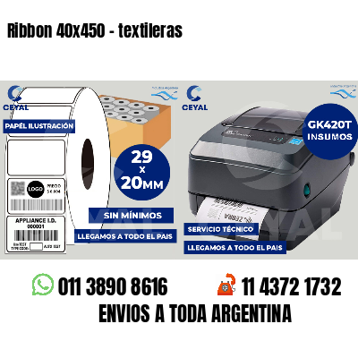 Ribbon 40x450 - textileras