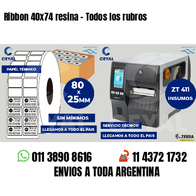 Ribbon 40x74 resina - Todos los rubros