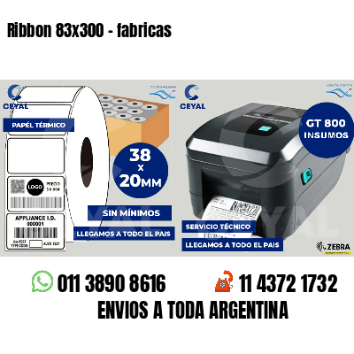 Ribbon 83x300 - fabricas