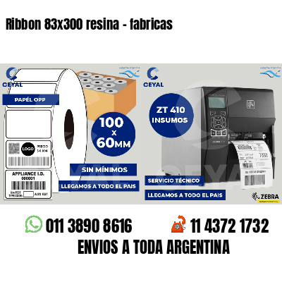 Ribbon 83x300 resina - fabricas