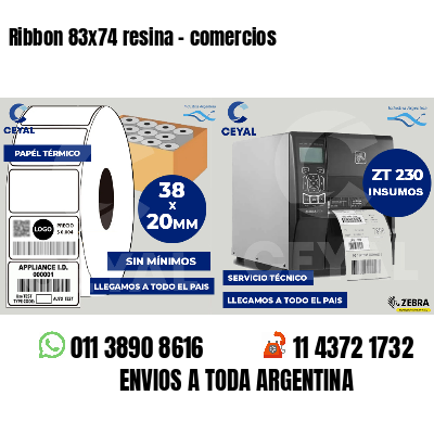 Ribbon 83x74 resina - comercios