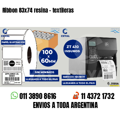 Ribbon 83x74 resina - textileras