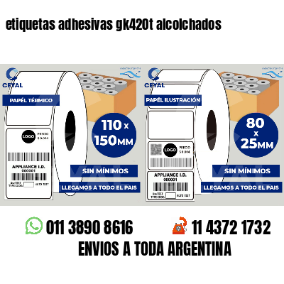 etiquetas adhesivas gk420t alcolchados