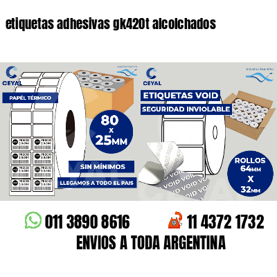 etiquetas adhesivas gk420t alcolchados