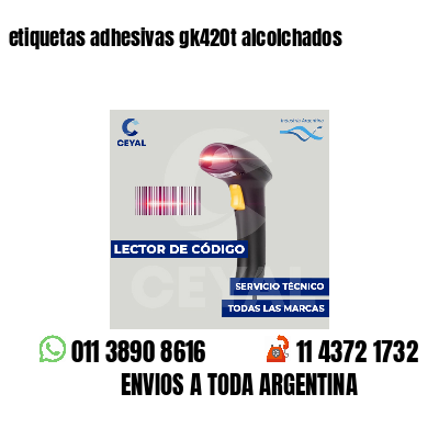 etiquetas adhesivas gk420t alcolchados