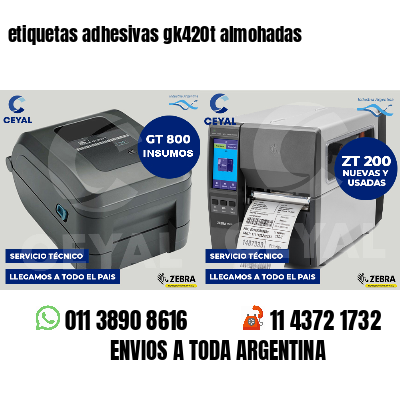 etiquetas adhesivas gk420t almohadas