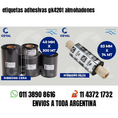 etiquetas adhesivas gk420t almohadones