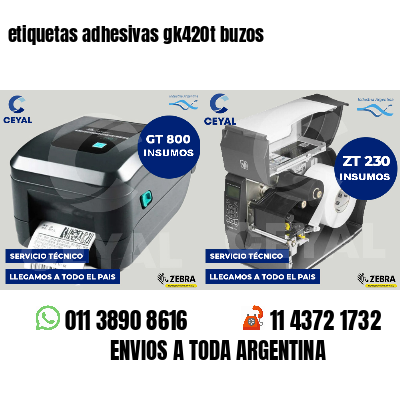 etiquetas adhesivas gk420t buzos