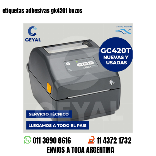 etiquetas adhesivas gk420t buzos