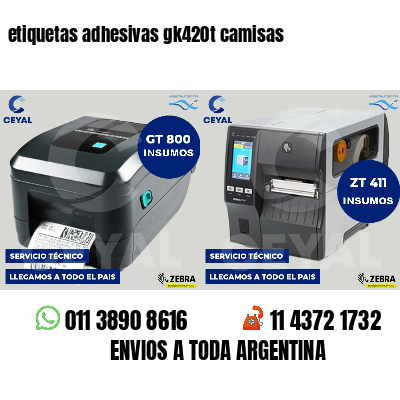 etiquetas adhesivas gk420t camisas