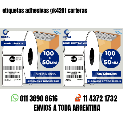 etiquetas adhesivas gk420t carteras