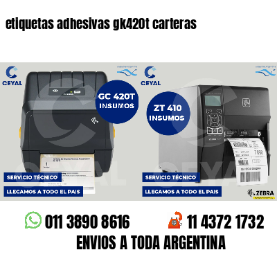 etiquetas adhesivas gk420t carteras