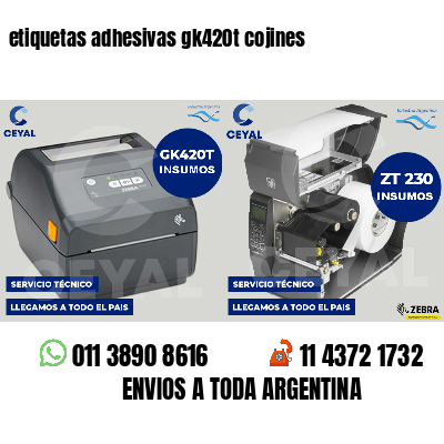 etiquetas adhesivas gk420t cojines