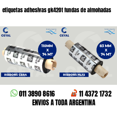 etiquetas adhesivas gk420t fundas de almohadas