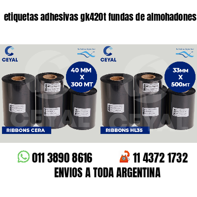 etiquetas adhesivas gk420t fundas de almohadones